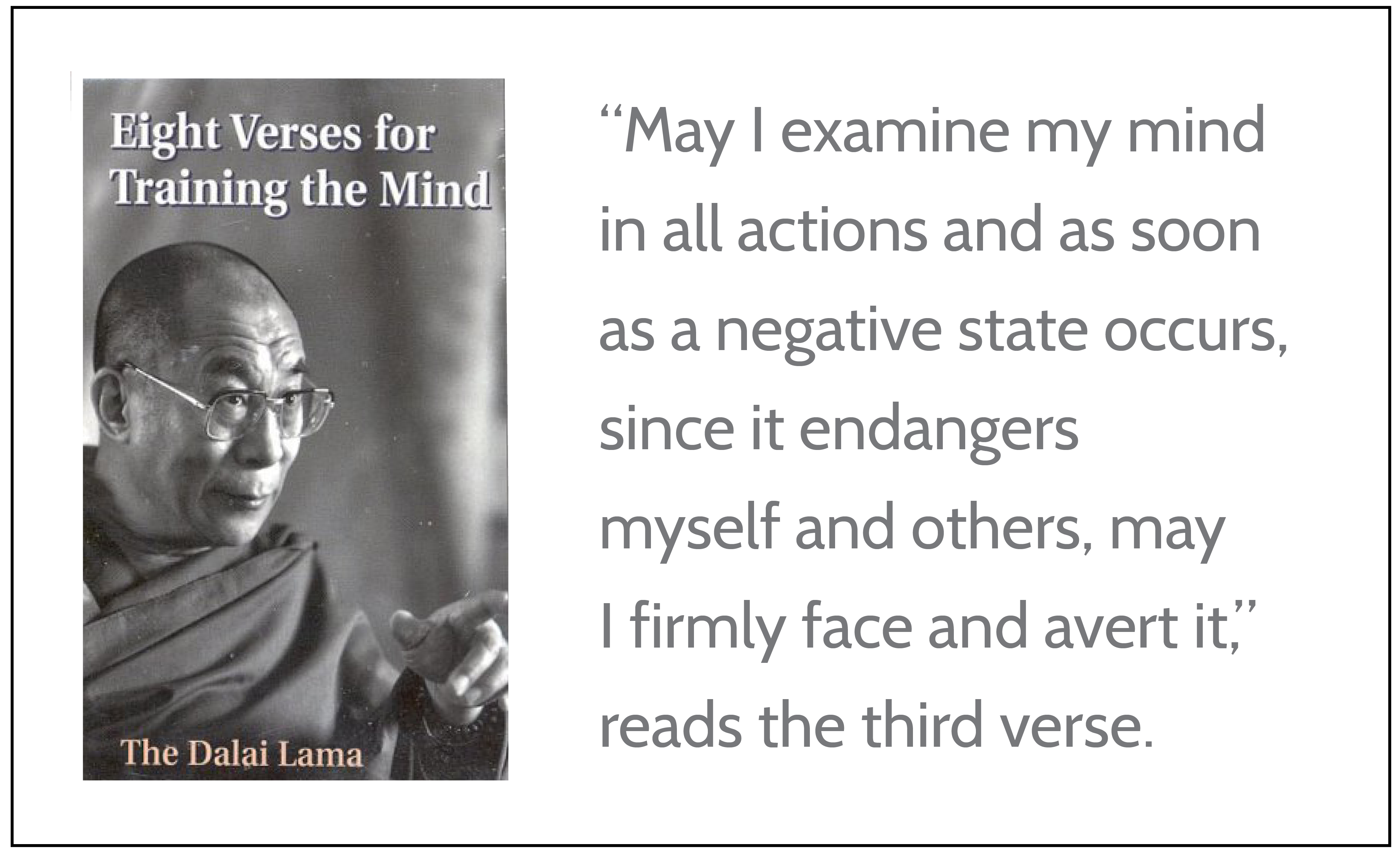 Eight Verses for Training the Mind: A Teaching by His Holiness the Dalai Lama 