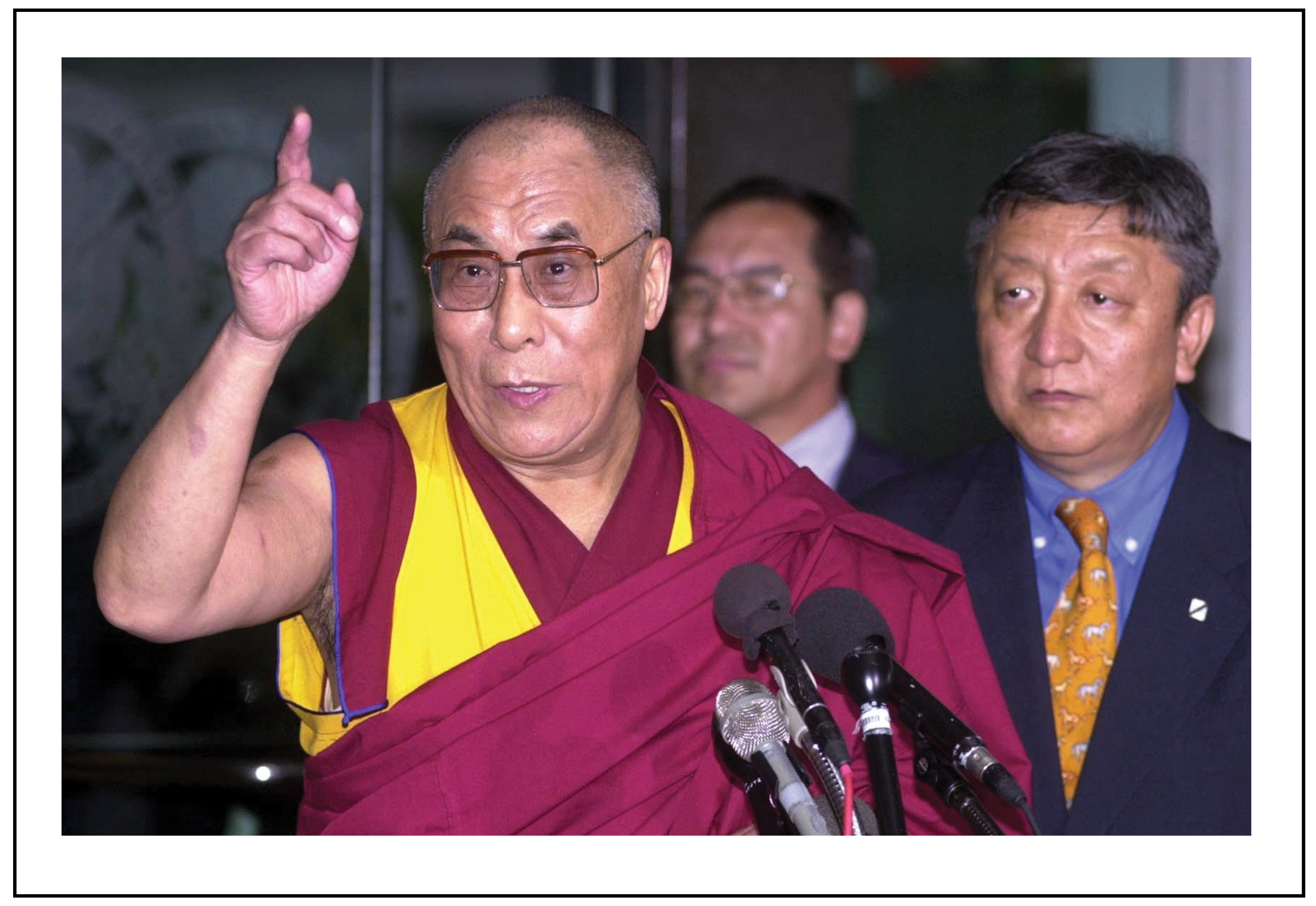 His Holiness Dalai Lama and Lodi Gyaltsen Gyari Rinpoche founder of the Conservancy for Tibetan Art & Culture